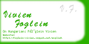 vivien foglein business card